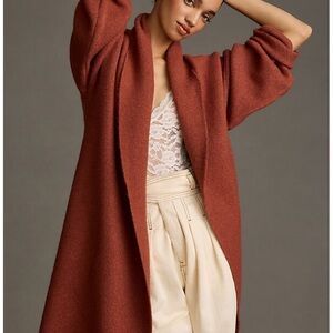 Anthropologie Terracotta Cardigan